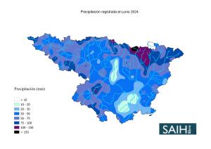 Las precipitaciones entre octubre de 2023 y junio de 2024 han sido ligeramente superiores al mismo periodo de los 20 años previos
